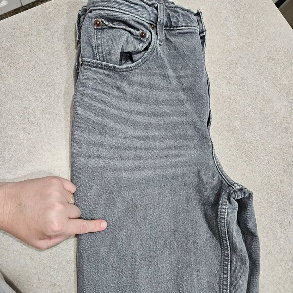 Abercrombie & Fitch‎ Women's 90s Straight Ultra High Rise Jeans 28/6 Long Gray - Picture 14 of 16